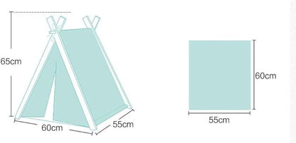 Pet beds, Pet Bed Tent Wooden Dog House Pet Bed Cat Bed Yurt Washable Kennel Cat Litter Small(80x80x90cm)