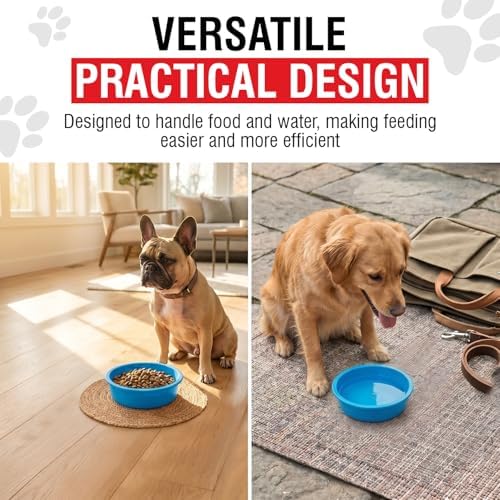 Loving Pets Dolce Luminoso Dog Bowl, Medium, Blue