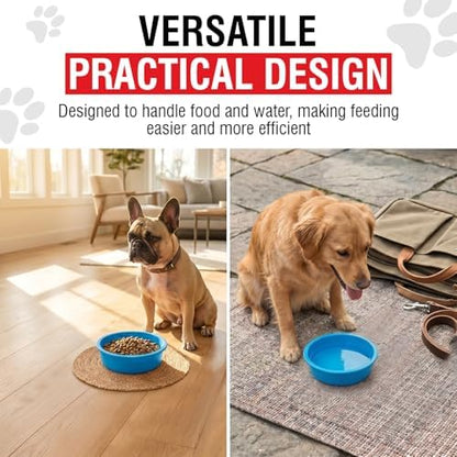 Loving Pets Dolce Luminoso Dog Bowl, Medium, Blue