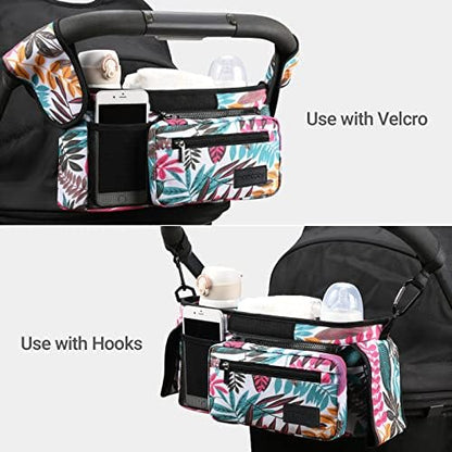 Momcozy Universal Stroller Organizer with Insulated Cup Holder