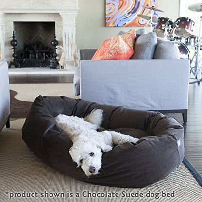 Majestic Pet Suede Calming Dog Bed, 24 Inch Small, Round, Washable, Gray