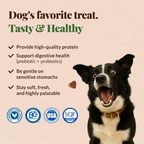 Get Naked Biteables Daily Soft Dog Treats for Digestive Health, Made with Real Chicken and Rice Flour for Easy Digestion, Functional Soft Chews for Dogs, Grain-Free, 6oz