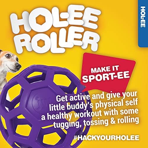 JW Pet HOL-ee Roller Dog Puzzle Ball, XL 7.5in, Natural Rubber