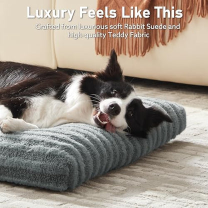 FURTIME Washable Dog Bed Large Sized Dogs, Deluxe Medium Dog Crate Beds