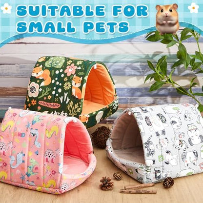 Cinnvoice Guinea Pig Hideout Bed Washable House Cage, Wonder Tale, 9.8 in