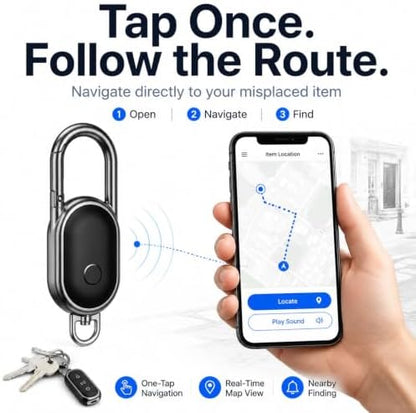 GPS Tracker for Vehicles, Hidden Tracking Device for Vehicles, Car Tracker No Subscription Work with Find My (iOS Only), Vehicle Tracker GPS Locator is Suitable for for Kids, Dogs, Key, Luggage, Bag