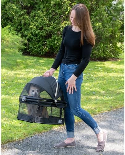 Pet Gear No-Zip View 360 Pet Carrier & Car Seat, Onyx, 20"