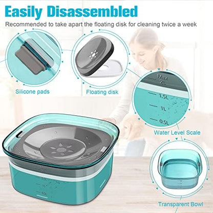 UPSKY 70oz Dog Water Bowl, No Spill Slow Drinking Feeder for Messy Drinker