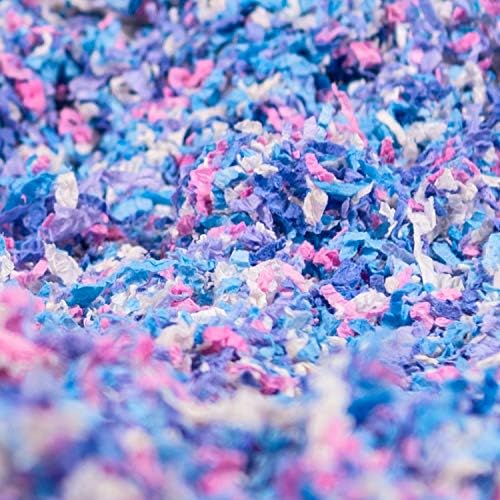 PETSPICK Uber Soft Paper Pet Bedding for Small Animals, Confetti, 56L