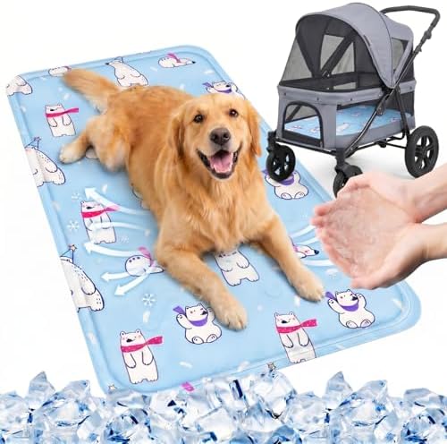 Nuanchu Pet Cooling Mat, Rainbow Bear, 23.62 x 35.43 Inches, 1 Pcs