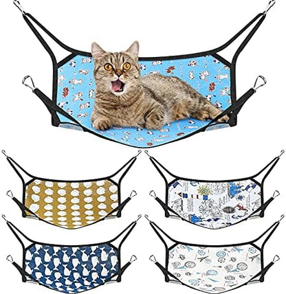 Shappy 5 Pcs Pet Hammock for Cage, Pet Hanging Bed Soft, Classical