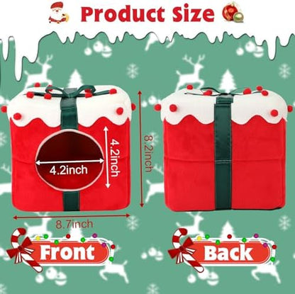 YUEPET Christmas Guinea Pig Hideout, Christmas Pet Bed, Gift Box