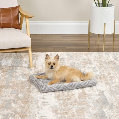 MidWest Homes for Pets QuiteTime Deluxe Wave Bolster Bed for Small Dogs; Easily Machine Wash and Dry; Gray; 24"; 40224-WVGY