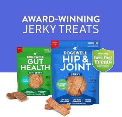 DOGSWELL Hip & Joint High Protein Jerky Dog Treats, Chicken Breast, 12 oz.