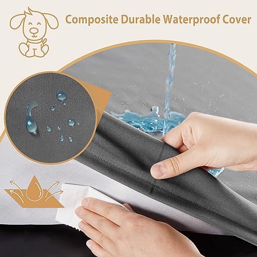 BFPETHOME Outdoor Waterproof Dog Bed for Large Dogs, Washable Cover, 30"