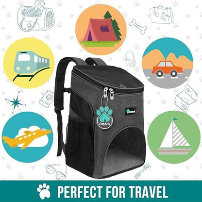 PetAmi Cat Backpack Carrier for Small Dogs and Large Cats, Airline Approved