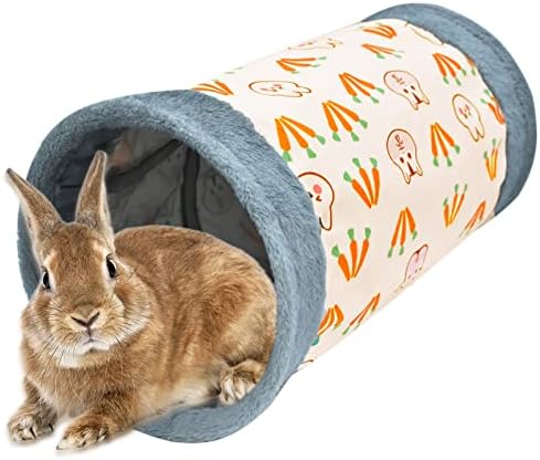Guinea-Pig Rabbit Tunnel-Tube Toys - Bunny Hamster Hideout Small Animal Activity Tunnels Hideaway Accessoies for Dwarf Rabbits Guinea Pigs Kitty (Pink)