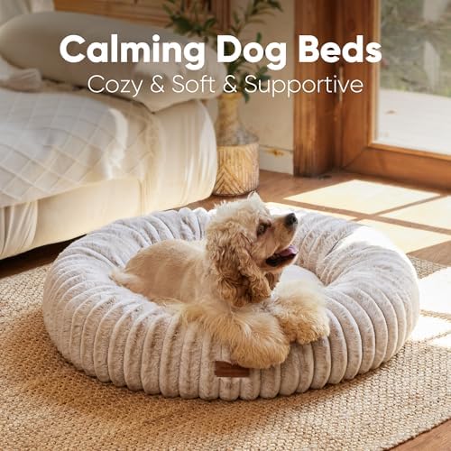 FUKUMARU Dog Bed, 30" Orthopedic Dog Beds for Medium Dogs, Donut Cat Beds