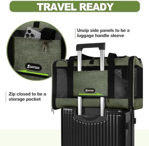 GAPZER Medium Cat Carrier Bag Lightweight, Soft-Sided Small Pet Carry Crate