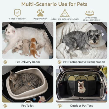 Siedihit Dog Cat Playpen, Medium Puppy Pet Playpen, Dog Crate Tent Cage
