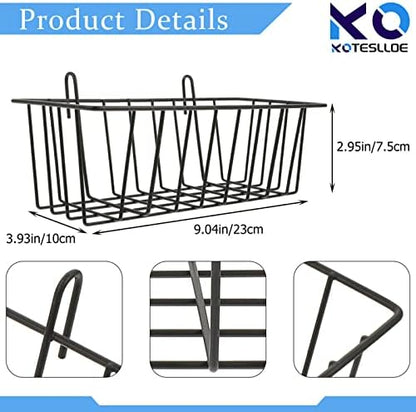 Hay Feeder for Rabbit, Guinea Pig, Bunny, Chinchilla, Heavy-Duty Metal Frame Hay Feeder, Small Animal Basket with Hook Metal Grass Holder Black