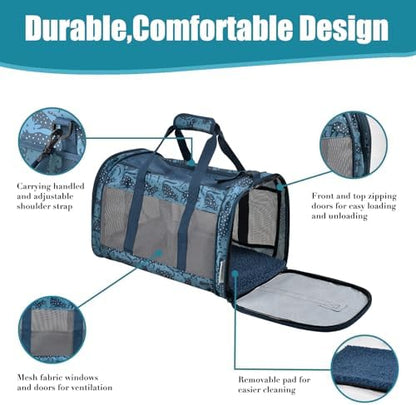Soft-Sided Kennel Pet Carrier, Airline Approved Travel Handbag