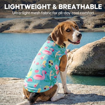 KYEESE 2Pack Dog Shirts for Small Medium Dogs Breathable Mesh Tank Top