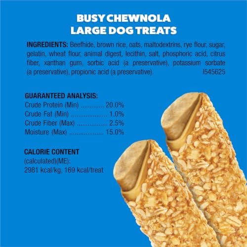 Purina Busy Chewnola Small/Medium Dog Bones, Oats & Brown Rice, 10 ct Pouch