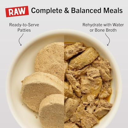 Stella & Chewy's Freeze-Dried Raw Dinner Patties - Purely Pork Recipe - High Protein Grain-Free Puppy & Dog Food - Perfect For Picky Eaters - 14 oz