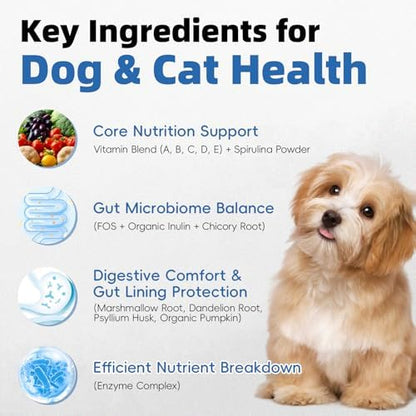 Probiotics Dog Allery Chews for Dogs, Improve Itchy Skin Itchy Ears, Yeast Balance, Gut Health, Probiotics (10 Billion CFU) for Dog Immune Health & Allergy Relief Chews + Vitamins Blend 60 Counts