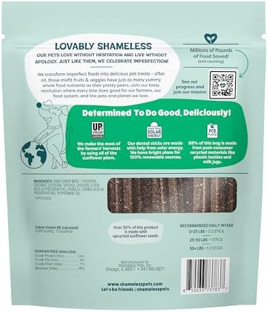 Shameless Pets Chicken & Mint Dental Chews for Dogs, 32 Chews