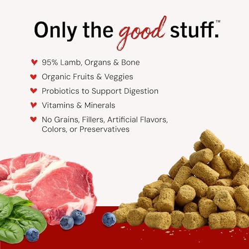 Stella & Chewy's Freeze-Dried Raw Lamb Meal Mixers- Dog Food Topper and Mixer - Made with 95% Grass-Fed Lamb, Organs & Bone - Perfect for Picky Eaters - Grain-Free - 35 oz