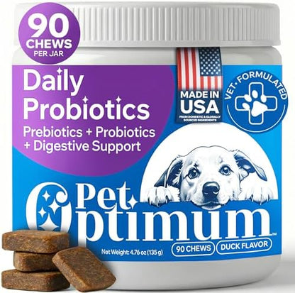 Dog Probiotics For Gut Health, Digestive Health, Sensitive Stomach, Diarrhea, Immunity, Skin/Coat - Probiotics Prebiotics for Dogs - Digestive Enzymes for Gut Flora - Constipation & Gas Relief for Dog