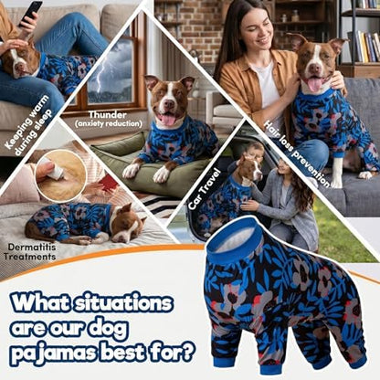 LovinPet Large Dog PJs, Large Dog Pajamas, Nighttime Print, M