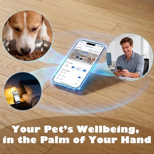 Automatic Cat Feeder for 2 Cats Dual Camera Smart Pet Food Dispenser