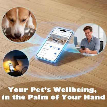 Automatic Cat Feeder for 2 Cats Dual Camera Smart Pet Food Dispenser