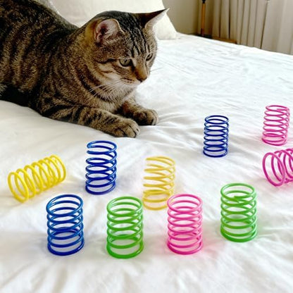 Cat Toys for Indoor Cats, 90 Pack Interactive Cat Spring Toys