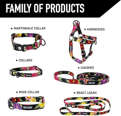 Wolfgang Heavy Duty Dog Leash, Pull-Tested to Over 800 lbs for Walking & Training, DarkFloral Print, Large