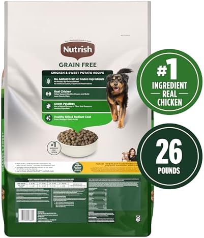 Nutrish Grain Free Chicken Dry Dog Food, 26 lb. Bag, (Rachael Ray)