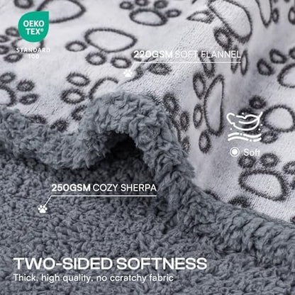 Luciphia Waterproof Dog Blanket Reversible Sherpa Fleece for Large Dogs Cat