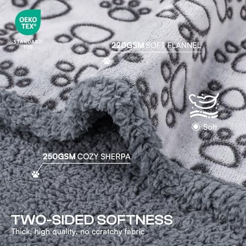 Luciphia Waterproof Dog Blanket Reversible Sherpa Fleece for Large Dogs Cat