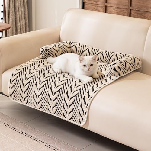 Calming Dog Bed Mats with Neck & Head Support, 31.5 x 23.62 inch Black