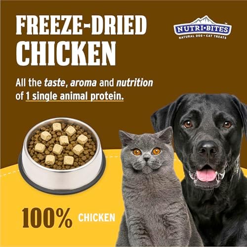 Nutri Bites Freeze Dried Chicken Dog & Cat Treats, Single Ingredient