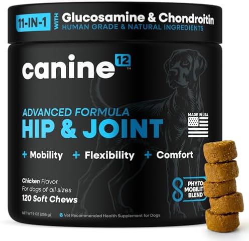 Dog Hip and Joint Supplement, Glucosamine, Chondroitin, MSM, 120ct