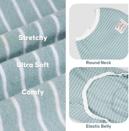 KYEESE Striped Dog Pajamas for Small Dogs Stretchy Onesie for Daily Wear