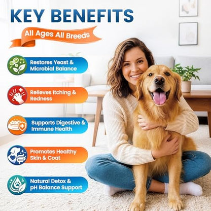 Yeast Infection Treatment Drops for Dogs, Itch Allergy Ear Paw Support 60ml