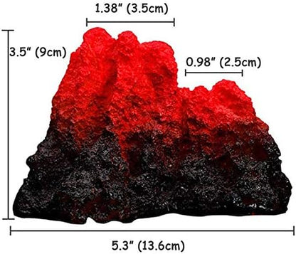 S-Lifeeling Tank Decoration Volcano Ornament Aquarium Decorations Volcanic Stone for Fish Tank (S)