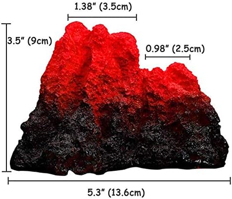 S-Lifeeling Tank Decoration Volcano Ornament Aquarium Decorations Volcanic Stone for Fish Tank (S)