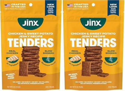 Jinx Tenders, Soft & Chewy Jerky Dog Treats, Chicken, 2 Pack, 5oz