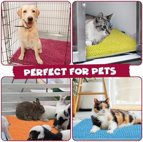Barydat 8 Pcs 16x12'' Guinea Pig Cage Liner Washable Rabbit Fleece Mat